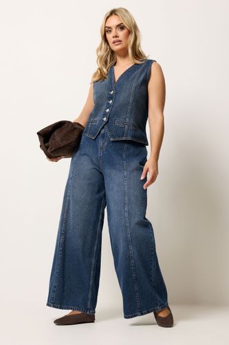 Yours Gilet En Jean Bleu Size 58-60 - Yours - Modalova