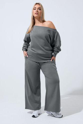Sweatshirt Gris À Encolure Large Size 40 - Limited Collection - Modalova