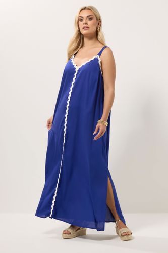 Robe Longue Contrastée Bleu Cobalt Et Blanche Size 44 - Yours - Modalova