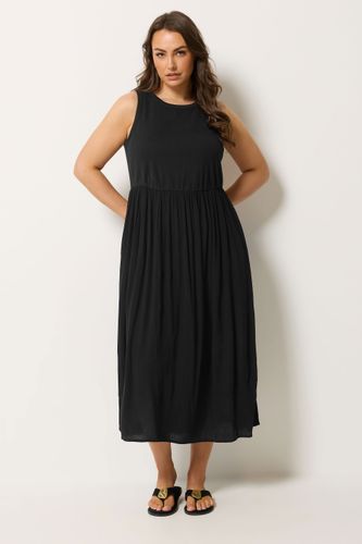 Robe Longue Noire Texturée Size 44 - Yours - Modalova
