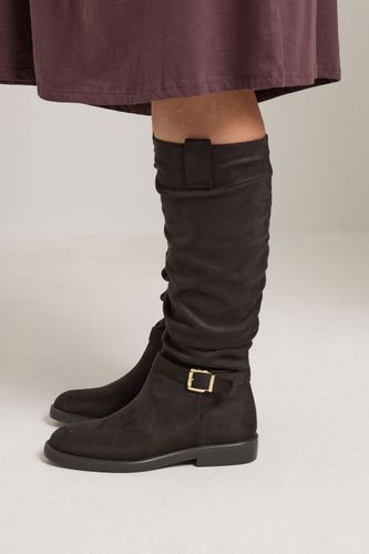 Bottes Marron En Imitation Daim À Détail Boucle, Coupe Extra Large Esize 42E - Yours - Modalova