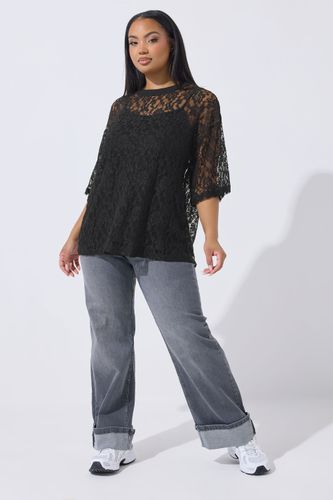 Tshirt Noir En Dentelle Size 44 - Limited Collection - Modalova
