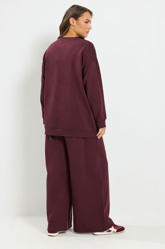 Ensemble Sweatshirt Et Pantalon De Jogging Bordeaux Size Regular > 62-64 - Yours - Modalova