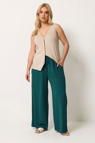 Pantalon En Sergé Bleu Sarcelle Délavé Size Regular > 54-56 - Yours - Modalova