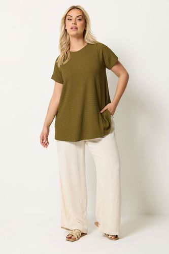 Top Trapèze Vert Texturé Size 42 - Yours - Modalova
