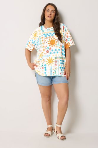 Tshirt Droit Ivoire À Patchwork Size 46 - Yours - Modalova