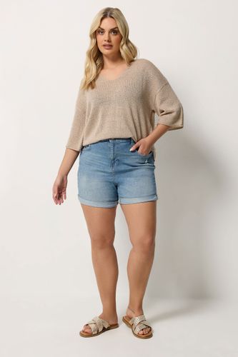 Short Boyfriend En Jean Bleu Size 46 - Yours - Modalova