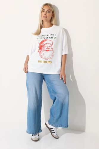 Tshirt Blanc À Slogan Graphique Père Noël Size 48 - Limited Collection - Modalova