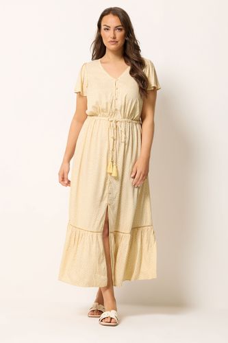 Robe Longue Jaune À Petites Fleurs Size 44 - Yours - Modalova