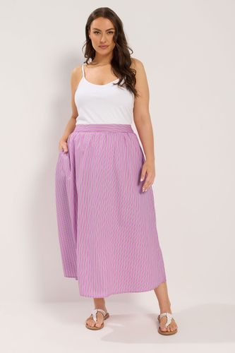 Jupe Milongue Rose À Rayures Size 48 - Yours - Modalova