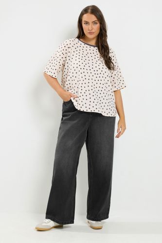Jean Noir Délavé À Nouer À La Taille Size Regular > 58-60 - Yours - Modalova