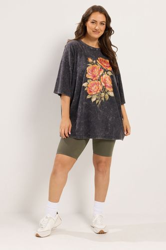 Tshirt Droit Gris À Imprimé Rose Size 44 - Yours - Modalova