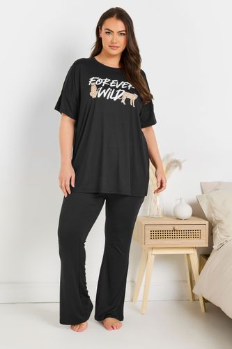 Bas De Pyjama Noir Ample En Jersey Size 42-44 - Yours - Modalova