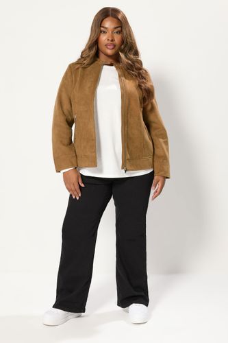 Blouson Aviateur En Similidaim Marron Size 48 - Yours - Modalova