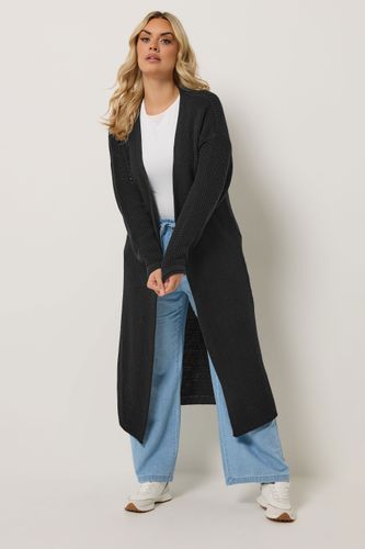 Cardigan Long Noir En Maille Size 50-52 - Yours - Modalova