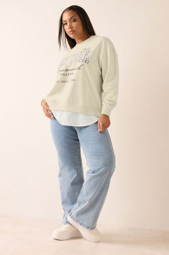 Sweatshirt 2 En 1 « New York » Marron Naturel Size 42 - Yours - Modalova