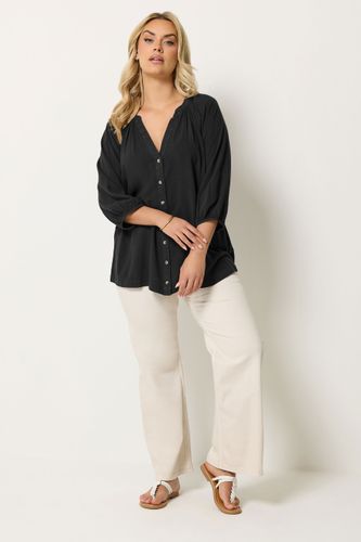 Blouse Noire En Chambray Size 42 - Yours - Modalova