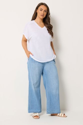 Tshirt Blanc Effet Lin Size 44 - Yours - Modalova