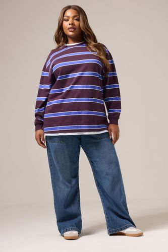 Sweatshirt 2 En 1 À Rayures Violettes Size 48 - Yours - Modalova