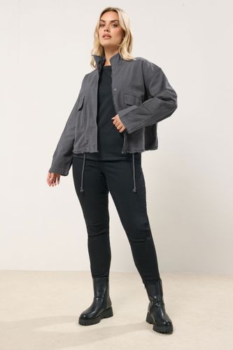 Veste Ample Gris Charbonneux En Sergé Size 48 - Yours - Modalova