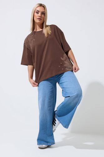 Tshirt Marron Chocolat À Imprimé Floral Size 46 - Limited Collection - Modalova