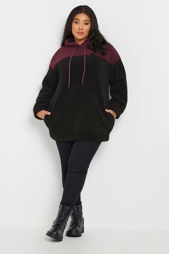 Pull À Capuche Noir & Bordeaux En Polaire Size 50-52 - Yours - Modalova
