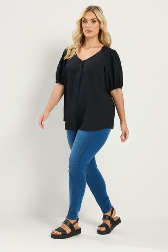 Blouse Noire Texturée Size 48 - Yours - Modalova
