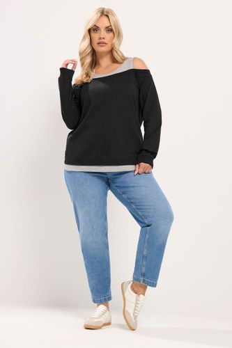 Top Bardot 2 En 1 Noir À Bordure Côtelée Size 40 - Yours - Modalova