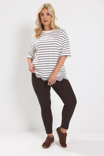 Jegging Grace À Enfiler Marron Chocolat Size 62-64 - Yours - Modalova
