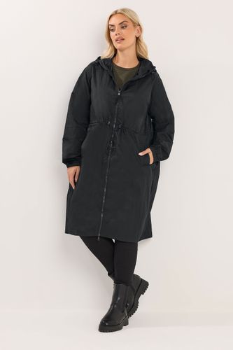 Imperméable Long Noir À Capuche Size 48 - Yours - Modalova