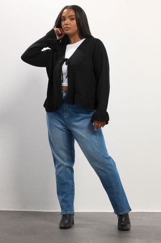 Cardigan Noir À Volants Size 42-44 - Yours - Modalova