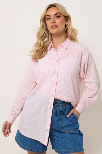 Chemise Texturée Rose À Rayures Size 44 - Yours - Modalova