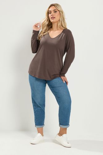 Et Lot De 2 Tshirts Manches Longues Marron Chocolat Et Violetsize 44 - Yours - Modalova