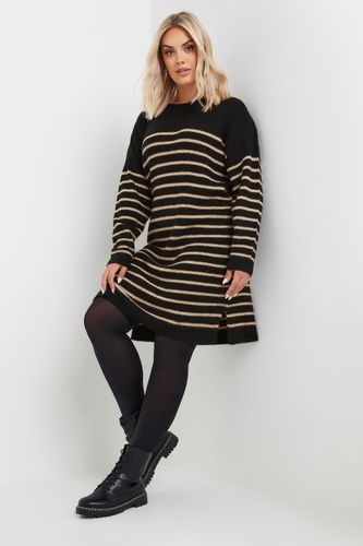 Robepull Noire & Beige À Rayures En Maille Size 50-52 - Yours - Modalova