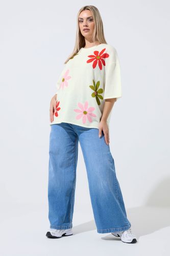 Top Droit Blanc À Fleurs En Maille Size 58-60 - Limited Collection - Modalova