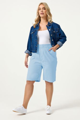 Short En Coton Texturé Bleu Size 48 - Yours - Modalova