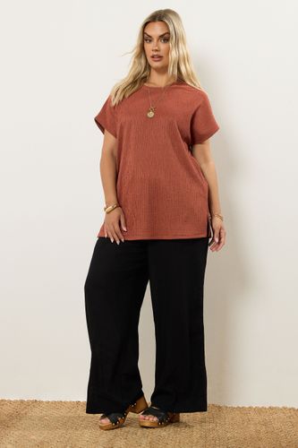 Haut Épais Texturé Rouille Size 46 - Yours - Modalova