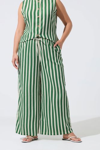 Pantalon Vert Et Blanc À Rayures Size 40 - Limited Collection - Modalova