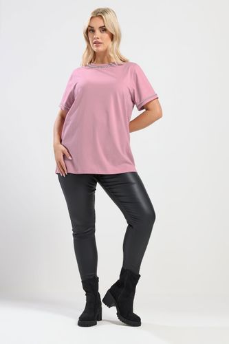 Tshirt Rose À Bordure Nacrée Size 44 - Yours - Modalova