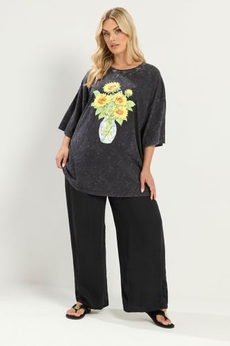 Tshirt Gris Délavé À Imprimé Tournesol Size 62-64 - Yours - Modalova