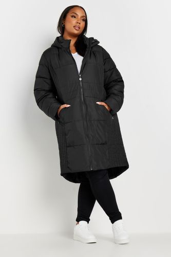Doudoune Midaxi Noire À Capuche Size 48 - Yours - Modalova