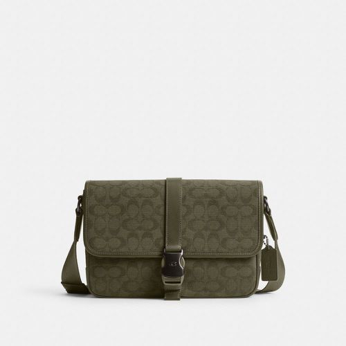 Sac messager League en toile jacquard signature - COACH - Modalova