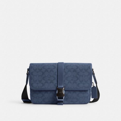 Sac messager League en toile jacquard signature - COACH - Modalova