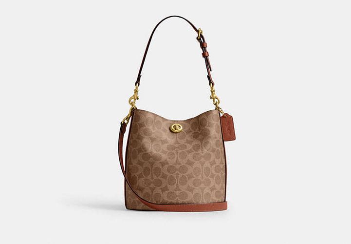 Sac seau souple Willow 19 en toile exclusive - COACH - Modalova