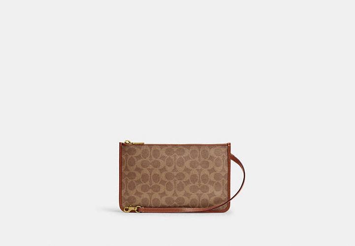 Pochette zippée en toile exclusive - COACH - Modalova