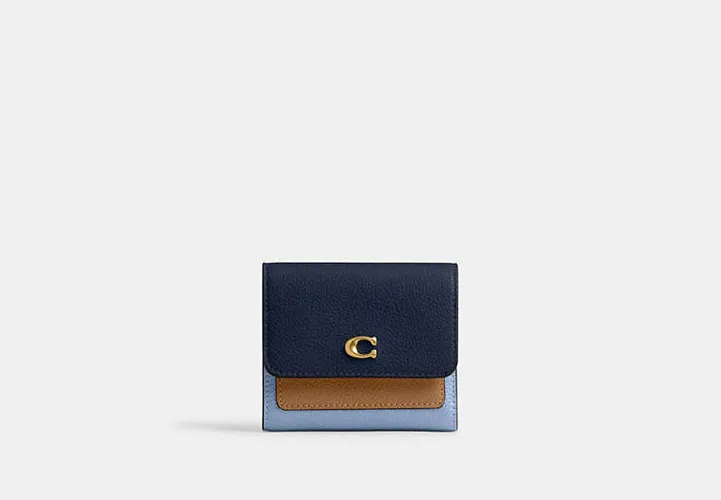 Petit portefeuille à rabat Mila en color block - COACH - Modalova