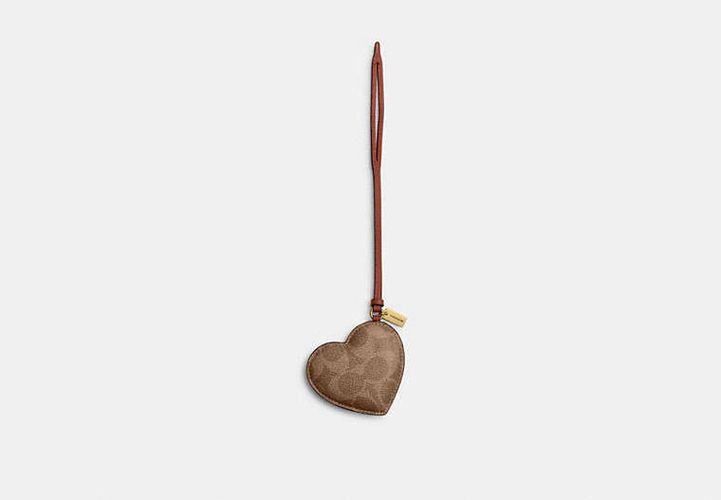 Breloque De Sac Bouffante Caur En Toile Exclusive - COACH - Modalova