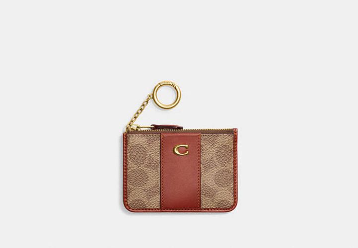 Porta Documenti Mini Skinny In Tela Signature - COACH - Modalova