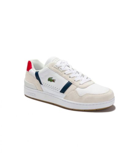 SMA0048_407 Chaussures en cuir T-Clip blanc, (44), Plat, Lacets, Casuel - Lacoste - Modalova