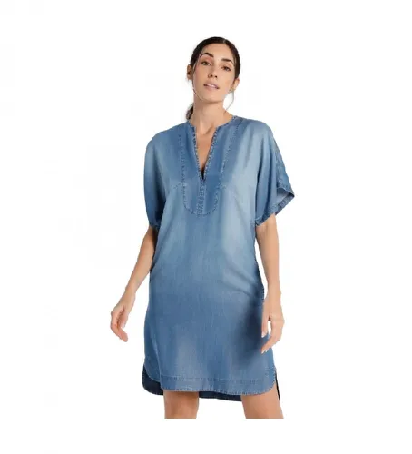 Robe à poches bleue (S), Casuel, Manche courte, Tissu - Lois Jeans - Modalova